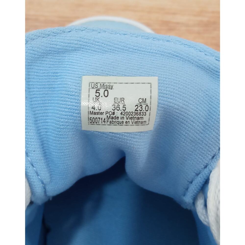 Vans Women's Shoes Ward Metallic Baby Blue/Silver Canvas Skate Size 5 - Picture 6 of 9